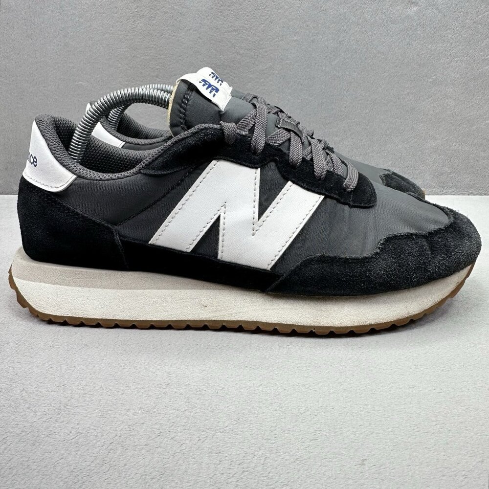 New Balance 237 Mens Size 9 (D) Shoes Black Gray Gum Athletic Casual Sneakers